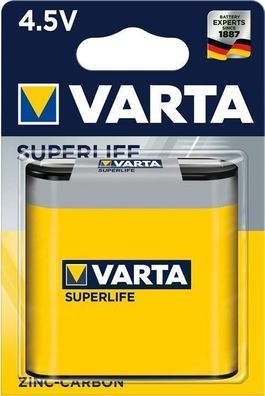 Varta - 3R12 Flat (2012) - 4,5 Volt 2000mAh Zinkchlorid Batterie
