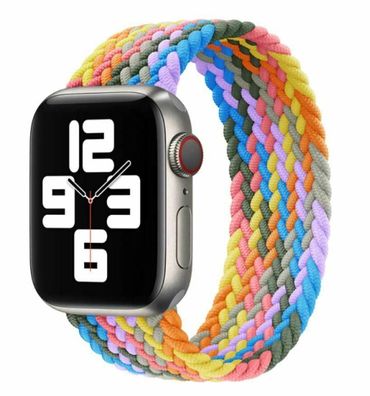 Pride Edition Geflochtenes Solo Loop Armband für Alle Apple Watch Series