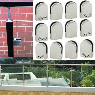 Edelstahlglas-Klemmhalter für Fensterbalustraden-Handlauf-Fenstertreppe