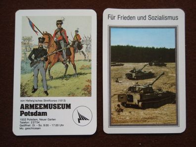 2 DDR Taschenkalender Armeemuseum Potsdam 1987 + 88/89 NVA Panzer