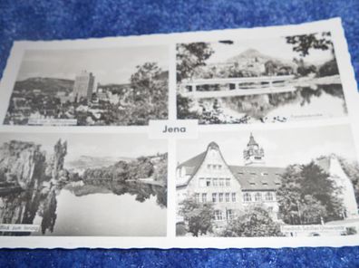 4612 / Ansichtskarte - Jena - Zeißhochhaus, Paradiesbrücke, Friedrich Schiller Uni