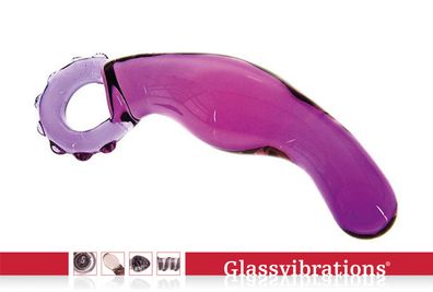 Glassvibrations Glasdildo Lila Wonne Glas Dildo Sexspielzeug Lust Massagegerät