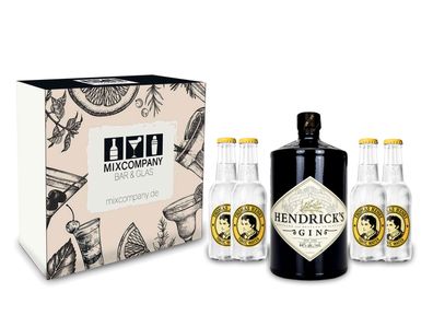 Hendricks Gin Tonic Set / Geschenkset - Hendricks Gin 0,7l 700ml (44% Vol.) + 4
