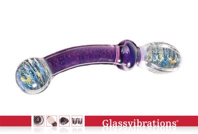 Glassvibrations Glasdildo Purple Lover Glas Dildo Sexspielzeug Lust Massagegerät