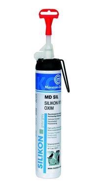 12x Marston-Domsel MD-SIL Silikon-Dichtmasse GRAU OXIM 200ml