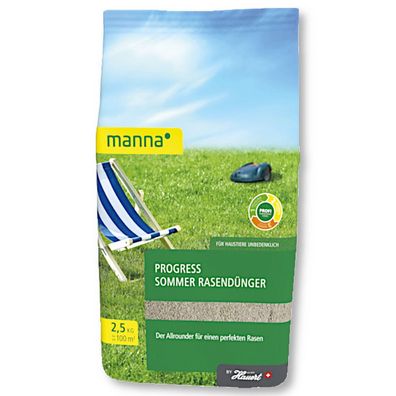 Manna Progress Sommerrasendünger 2,5 kg Sommerdünger Rasendünger Sommer Profi