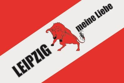 Fahne Flagge Leipzig meine Liebe Premiumqualität