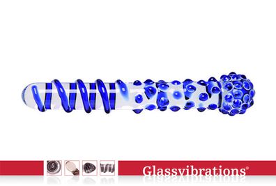 Glassvibrations Glasdildo Blue Fantasy Glas Dildo Sexspielzeug Lust Massagegerät