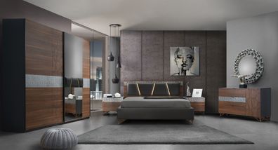 NEU Elegantes Schlafzimmer Melissa in walnuss modernes Design Italienisch Set