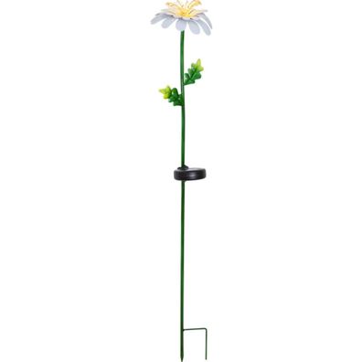 LED Solarstab Blume "Daisy" bunt metall 15x77x15cm Best Season 482-23