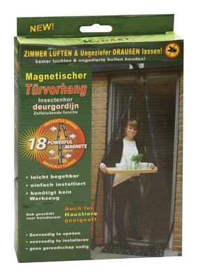 Magnet Insekten Tür Vorhang 100x210 cm Insektenschutz Fliegengitter Moskitonetz
