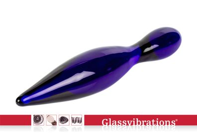 Glassvibrations Glasdildo Blaue Lanze Glas Dildo Sexspielzeug Lust Massagegerät