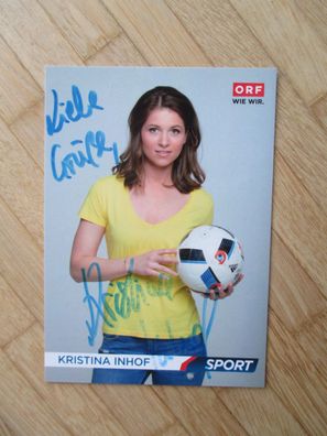 ORF Fernsehmoderatorin Kristina Inhof - handsigniertes Autogramm!!!