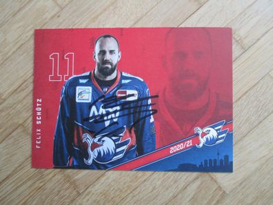 Eishockey Bundesliga Adler Mannheim Saison 20/21 Felix Schütz - hands. Autogramm!!!