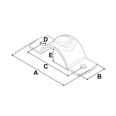 Halbschelle verzinkt, 1" (33,7 mm)