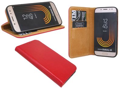 Flip Cover Echt Leder Tasche Handy Schutz Hülle Case iPhone Samsung Huawei Rot
