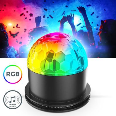 LED Discolicht Partyleuchte DJ-Licht RGB Tischlampe Lichteffekte Rotierend 180°