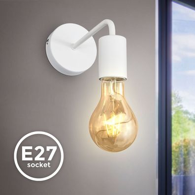LED Wandleuchte Retro Wandspot weiß Flurlampe Wohnzimmer Bettlicht Edison E27