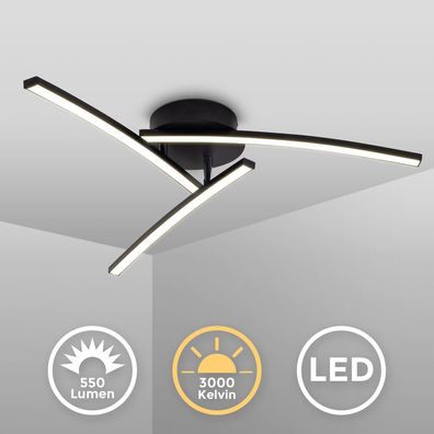 LED Design Deckenlampe Wohnzimmer Schwarz modern Deckenleuchte schwenkbar 15W