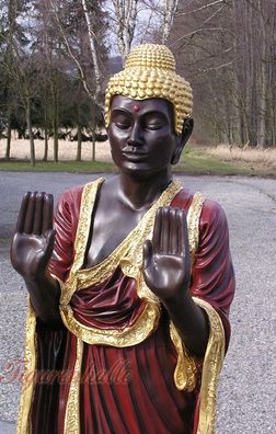 Buddha Buddhismus Figur Statue Skulptur stehen Glücksbringer Gartenfigur Bodhisattava