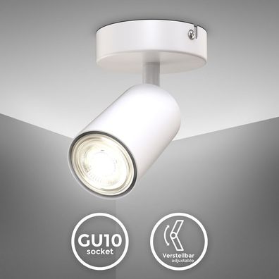 LED Spotleuchte Wand schwenkbar Retro weiß GU10 Deckenlampe Flur Schlafzimmer
