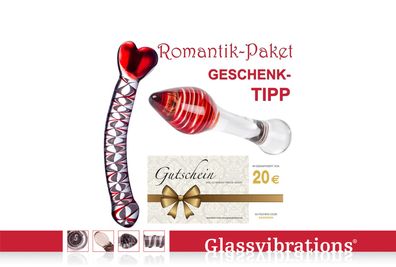 Glassvibrations Romantik Paket inkl.€ 20, - Gutschein Glasdildo Sexspielzeug