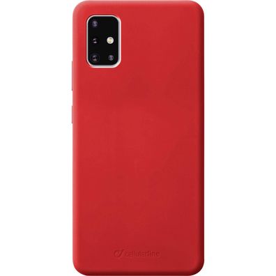 Cellularline Hülle für Samsung Galaxy A51 soft-touch Silikon Case Rot