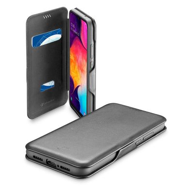 Cellularline Schutz Tasche für Samsung Galaxy A41a Schwarz, Book Case, Fach
