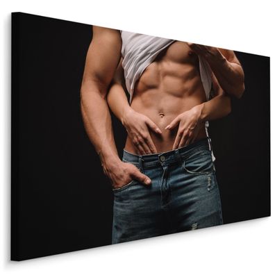 CANVAS Leinwandbild XXL Wandbilder auf Leinwand EROTIK Sexy Mann 1868