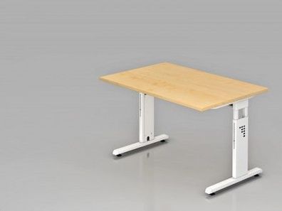 Schreibtisch C-Fuß 120x80cm Ahorn-Weiß