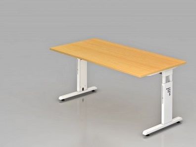 Schreibtisch C-Fuß 160x80cm Buche-Weiß