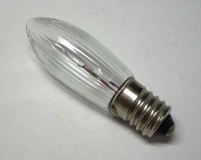 Riffelkerze Spitzkerze Topkerze für 20er Kette Glühlampe Glühbirne 12V 3W E10