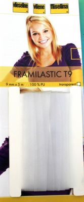 Framilastic T9 elastisches PU Band 9 mm x 5 m transparent (0,81€/1m)
