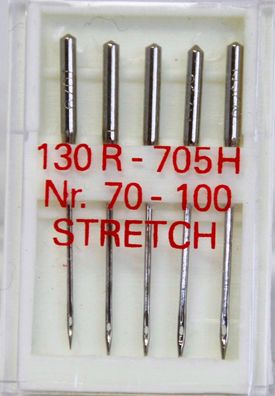 5 Nähmaschinennadeln Flachkolben 130/705 Stretch Strech Stretsch
