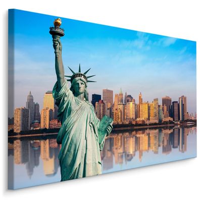 CANVAS Leinwandbild XXL Wandbilder Die Freiheitsstatü New York 209