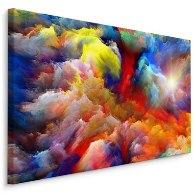 CANVAS Leinwandbild XXL Wandbilder bunte Abstraktion Blitz Wohnzimmer 943