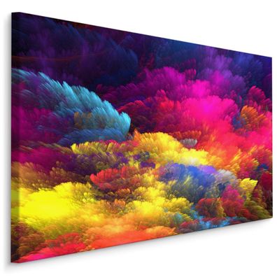 CANVAS Leinwandbild XXL Wandbilder Himmel bunte Abstraktion Wohnzimmer 944