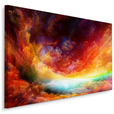 CANVAS Leinwandbild XXL Wandbilder Abstraktion Farben HIMMEL 3D 965