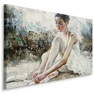 CANVAS Leinwandbild XXL Wandbilder Wand Ballerina Frau Malerei 1057