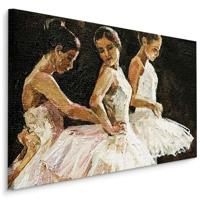 CANVAS Leinwandbild XXL Leinwand Ballerinas Tänzerinnen Malerei 1061