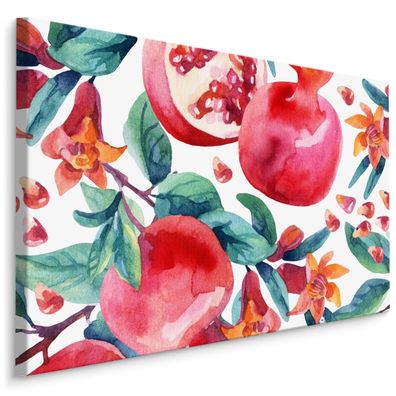 CANVAS Leinwandbild XXL Wandbilder Tropische Früchte Granatapfel 750