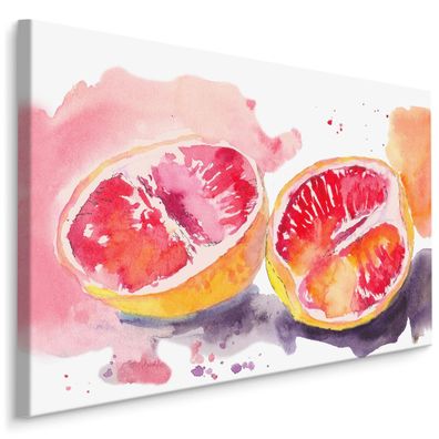 CANVAS Leinwandbild XXL Wandbilder Esszimmer Granatapfel gemalte Früchte 752