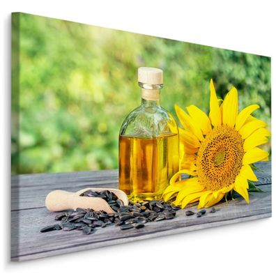 CANVAS Leinwandbild XXL Wandbilder Küche BLUMEN Sonnenblume Samen 799