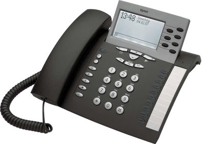 Tiptel Telefon 85 system UP0 Digitaltelefon ISDN-Telefon anthrazit