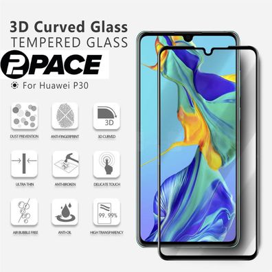 3D Premium 9H Japan Asahi Full Glas Folie Schutzglas Huawei P30