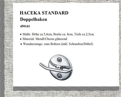 Model "Standard" Doppelhaken 2er Haken Handtuchhaken Haken