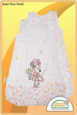 Schlafsack Weiß Disney Minnie Mouse Maus Babyschlafsack Gr. 90x45cm NEU