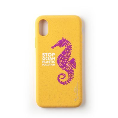 Wilma Stop Plastic Seahorse für Apple iPhone XR - Gelb