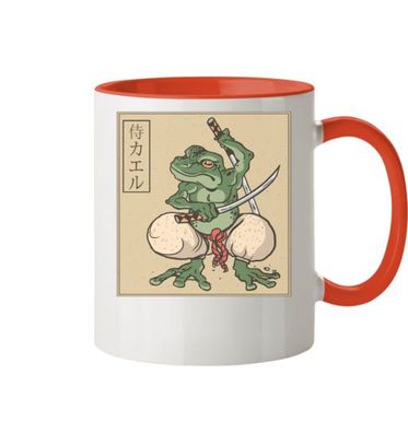Samurai Frosch - Tasse zweifarbig