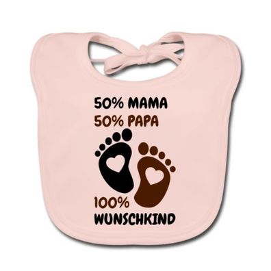 Baby Bio-Lätzchen 50 % Mama 50 % Papa Wunschkind